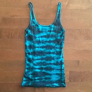 Victoria's Secret Tie Dye Blue Black Tank Top